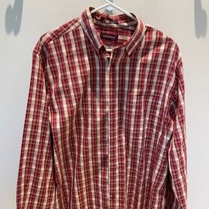 Nordstrom's Smart Care, Large size, button down collar, 95% cotton, 5% organic